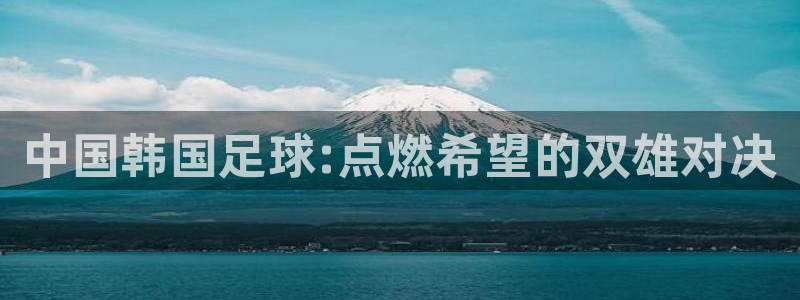  中国韩国足球:点燃希望的双雄对决